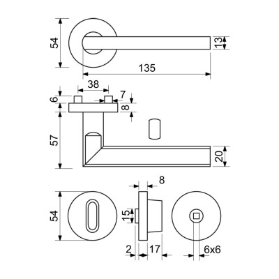 RK.OV-FORM.BB.CE kľučka na dvere