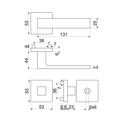 RK.C26.BORMIO.WC.ANT kľučka na dvere