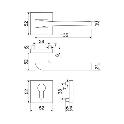 RK.C36.CORTINA.PZ.NIMAT kľučka na dvere