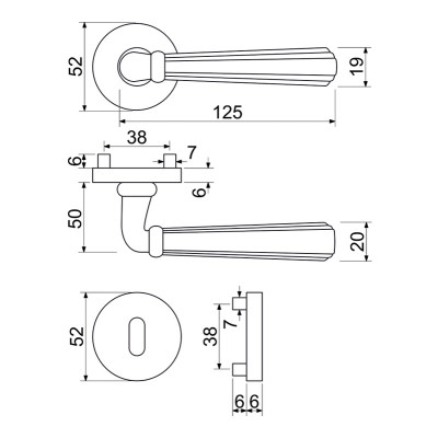 RK.K16.FIRENZE.BB.MS kľučka na dvere RK.K16.FIRENZE.BB.MS kľučka na dvere
