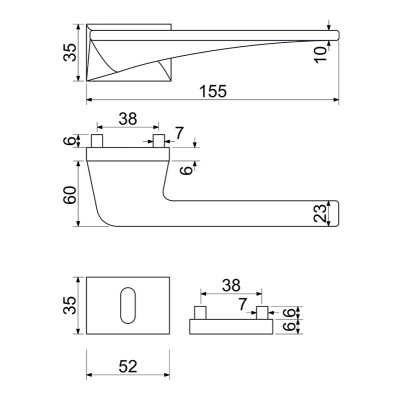 RK.S1.BRENNERO.BB.CE kľučka na dvere RK.S1.BRENNERO.BB.CE kľučka na dvere