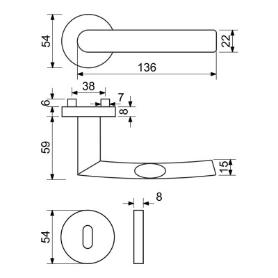 RK.C-FORM.BB.MD kľučka na dvere RK.C-FORM.BB.MD kľučka na dvere
