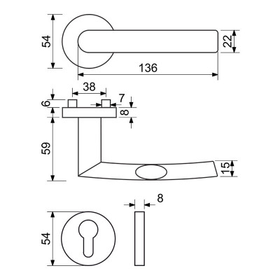 RK.C-FORM.PZ.MD kľučka na dvere RK.C-FORM.PZ.MD kľučka na dvere