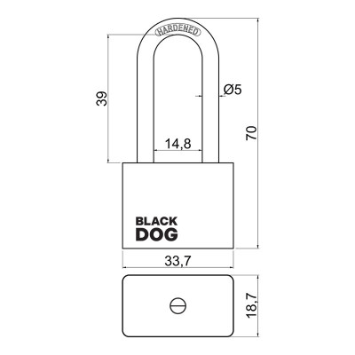 RV.BLACKDOG.30.PL visiaci zámok RV.BLACKDOG.30.PL visiaci zámok