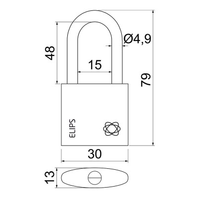 RV.ELIPS.30.PL.SU1 visiaci zámok SU RV.ELIPS.30.PL.SU1 visiaci zámok SU