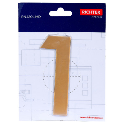 RN.120L.1.MD číslo "1" 120mm medené RN.120L.1.MD číslo "1" 120mm medené