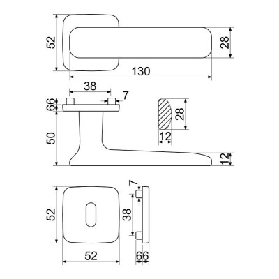 RK.C6.STROMBOLI.BB.NIMAT kľučka na dvere RK.C6.STROMBOLI.BB.NIMAT kľučka na dvere
