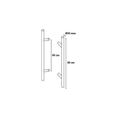 Mâner 80/50 rotund și conic cu două fețe