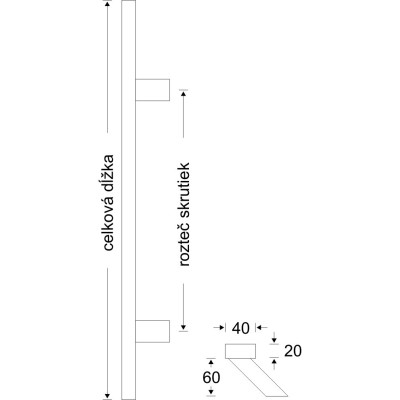 Mâner 100/50 pătrat și conic cu două fețe