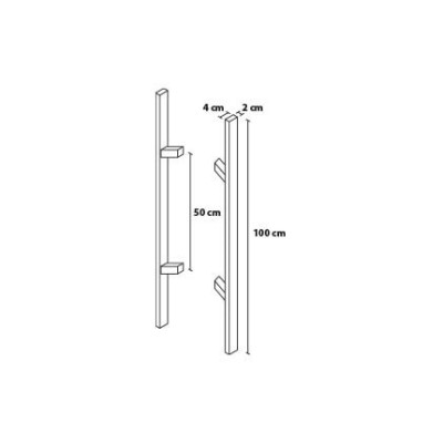 Mâner 100/50 pătrat și conic cu două fețe