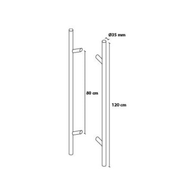 Mâner 120/80 pătrat și conic cu două fețe