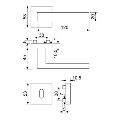 RK.TP-FORM.BB.CE kľučka na dvere