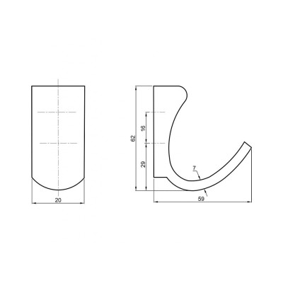 Semi cuier FILIP cu montaj ascuns