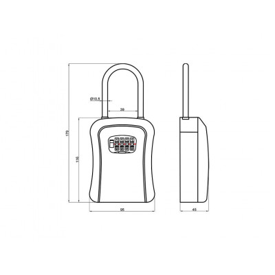 Cutie pentru cheii de agățat S 175x100x40mm Cutie pentru cheii de agățat S 175x100x40mm