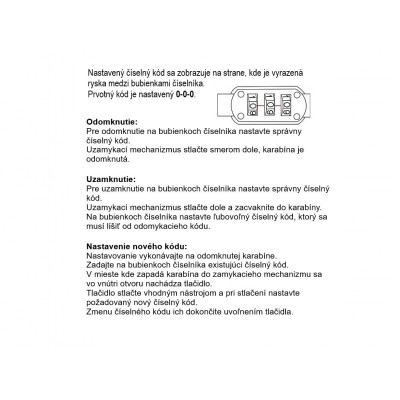 Carabină blocabilă Al 75x40x8mm Carabină blocabilă Al 75x40x8mm