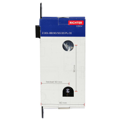 Z.301-BB.90/50/20.PL.CE broască ușă