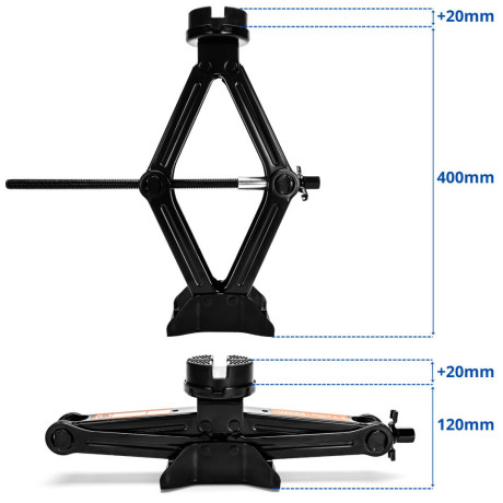 Cric trapezoidal 2.5T cu cutie și cheie telescopică SN4575