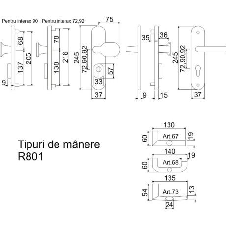 R.801.ZB N TB3 mânere forjate