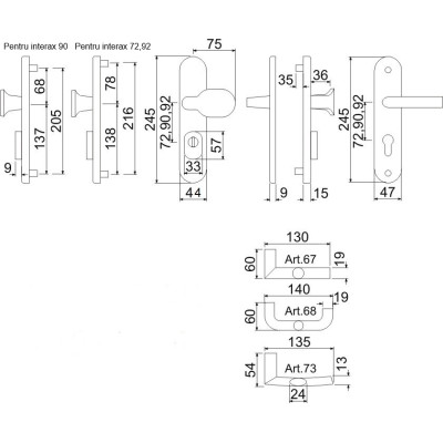 R.701.ZB.N.TB3 mânere de forjate