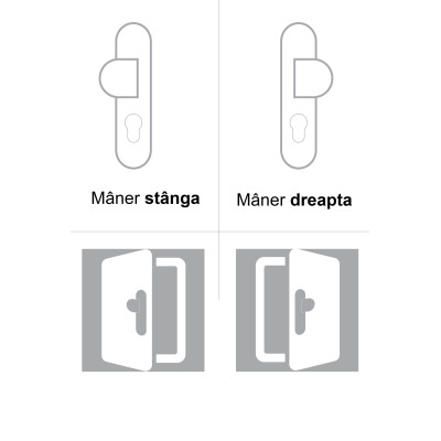 MAJA mâner ușa de intrare satinat