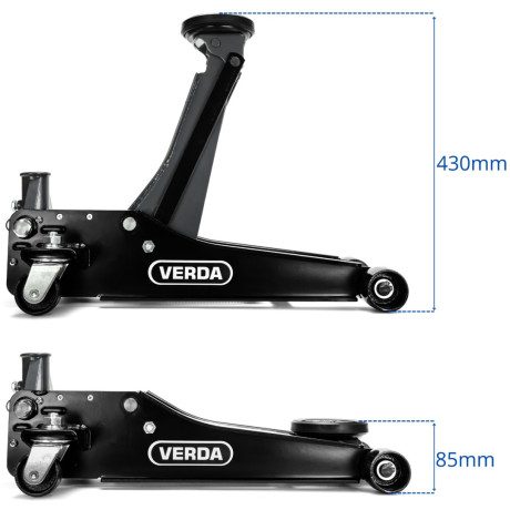Cric hidraulic, cu profil redus, cu două pistoane 3T SN3023