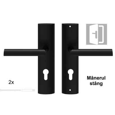 MIRO mâner intrare negru 72mm stânga VMICZL MIRO mâner intrare negru 72mm stânga VMICZL