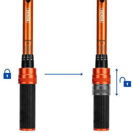 Cheie cu clichet cu blocare 1/4" 1–25 Nm + valiză SN1751