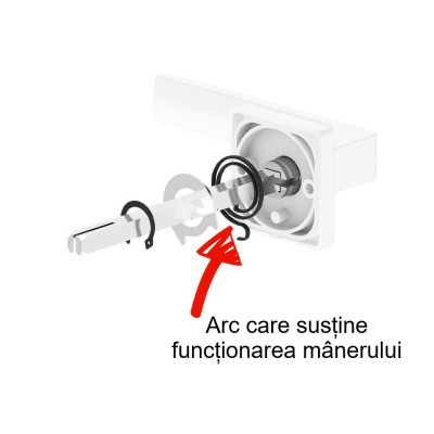 ERGO PZ mâner pentru ușă alb ERGO PZ mâner pentru ușă alb