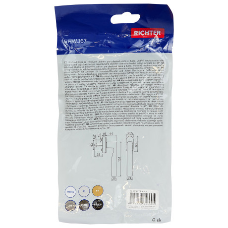 RHW.167.F9016 mâner de fereastră