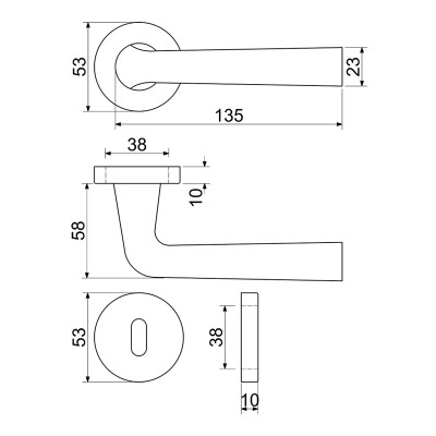 RK.LOPAR.BB.CE mâner de ușă