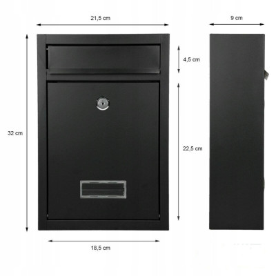 D3664 cutie poștală neagră