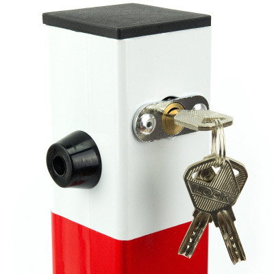 US03K stâlp pliabil cu încuietoare alb