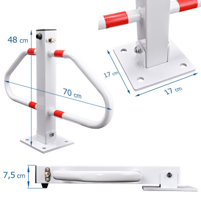 US23K blocaj de parcare pliabil alb