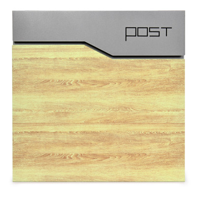 S3637 cutie poștală argintie + imit.lemn S3637 cutie poștală argintie + imit.lemn