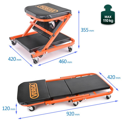 Șezlong/scaun de atelier 2 în 1 SN6711