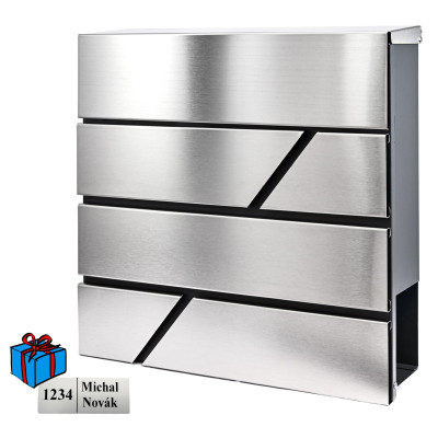 D3641 cutie poștală oțel inoxidabil / antracit