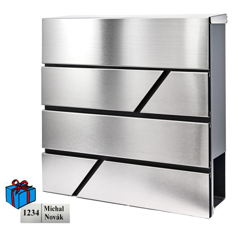 D3641 cutie poștală oțel inoxidabil / antracit