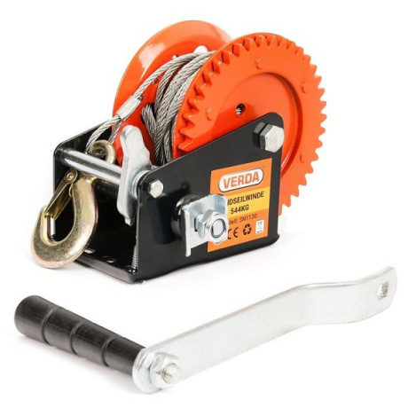 D1130 troliu manual cu cablu, cu manivelă, 544 kg