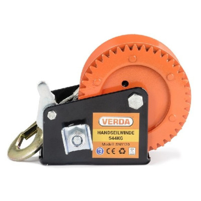 D1130 troliu manual cu cablu, cu manivelă, 544 kg