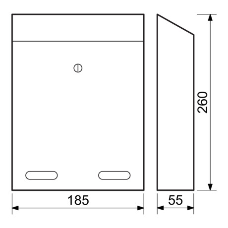 BK.516.HM cutie poștală maro