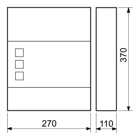 BK.525.G.AM cutie poștală antracit