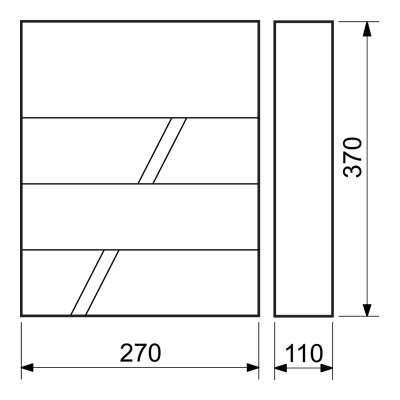 BK.524.WO.AM cutie poștală antracit + lemn