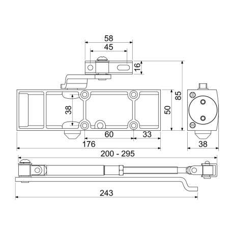 RZ.903.CE amortizor ușă