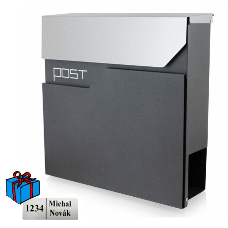 S3695 cutie poștală antracit + inox