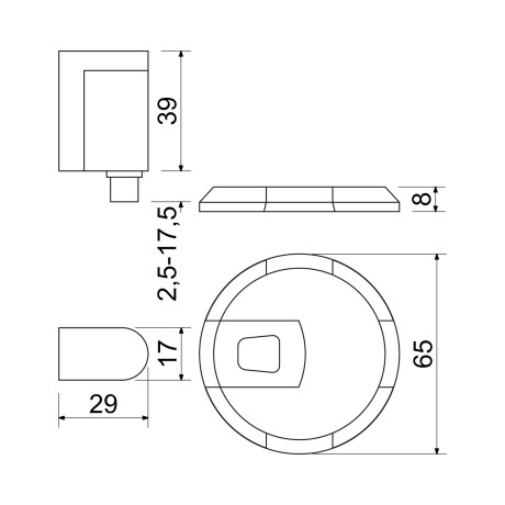 RK.ZAR.BRIXEN.ANT opritor de ușă cu blocare