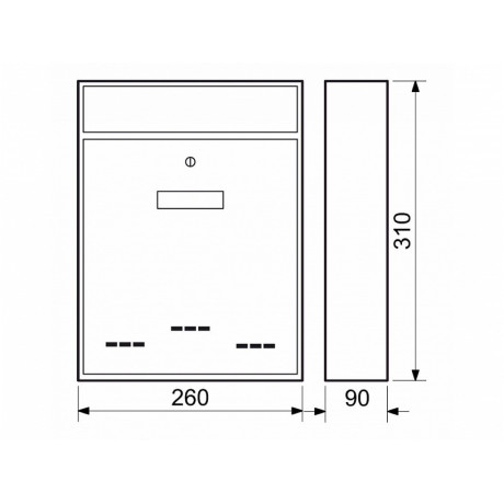 BK.20 D CE cutiei poștale structură neagră