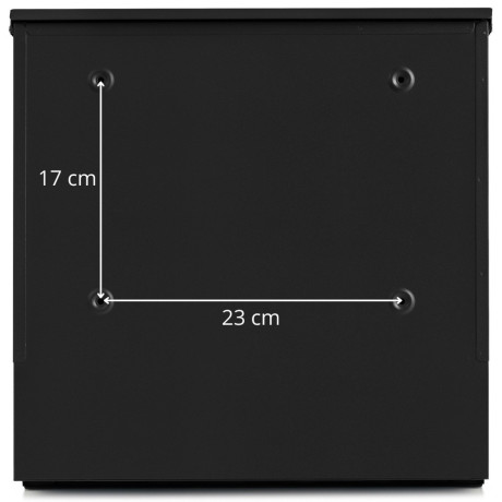 D3638 Cutie poștală neagră + imitație lemn