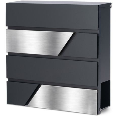 Cutie poștală D3711 antracit + inox