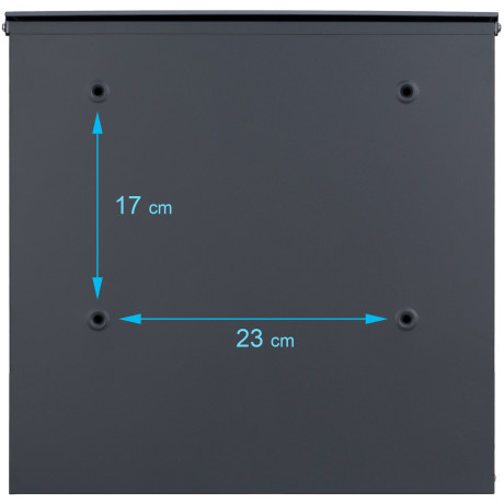 Cutie poștală D3711 antracit + inox