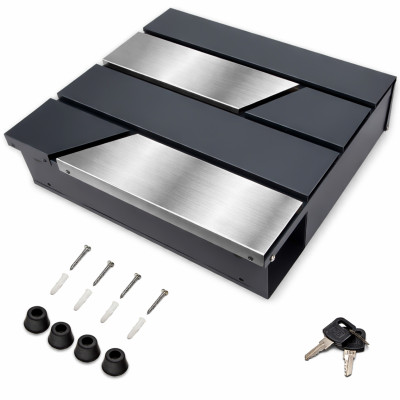 Cutie poștală D3711 antracit + inox